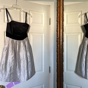 Max and Cleo black and silver strapless dress size 2-4
